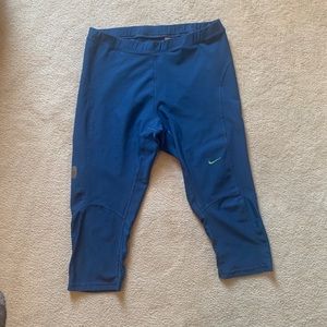 Blue Nike Workout Capris